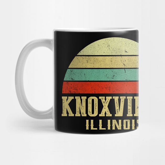 KNOXVILLE ILLINOIS Vintage Retro Sunset by LIPTIN